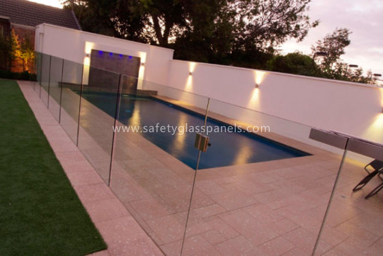 Brown 10mm Frameless Swimming Pool Glass Fence With Thermal Resistant