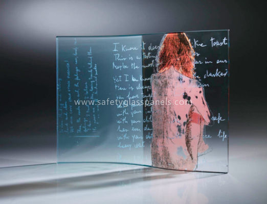 Flat 10mm 12mm Silkscreen Printed Glass Safety For Houses And Schools