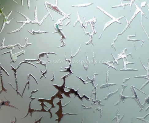 Low-e Insulated Acid Etched Tempered Glass Windows And Doors With CE
