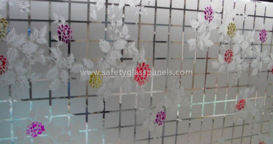 Stained Translucent Acid Ecthed Glass 6mm 8mm Laminated Glass Floor Panels