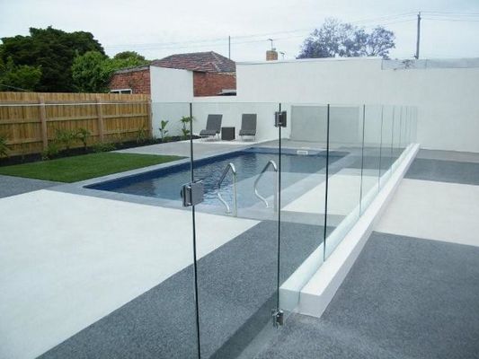 Royal Blue 12mm Pool Fencing Glass Door Curtain Wall Tempered Glass Panels